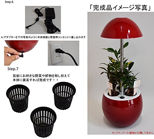 LEDライト　水耕栽培　8本セット Amazon.co.jp: LEDライト付き水耕栽培フルセット!! (ホワイト) 「誕生